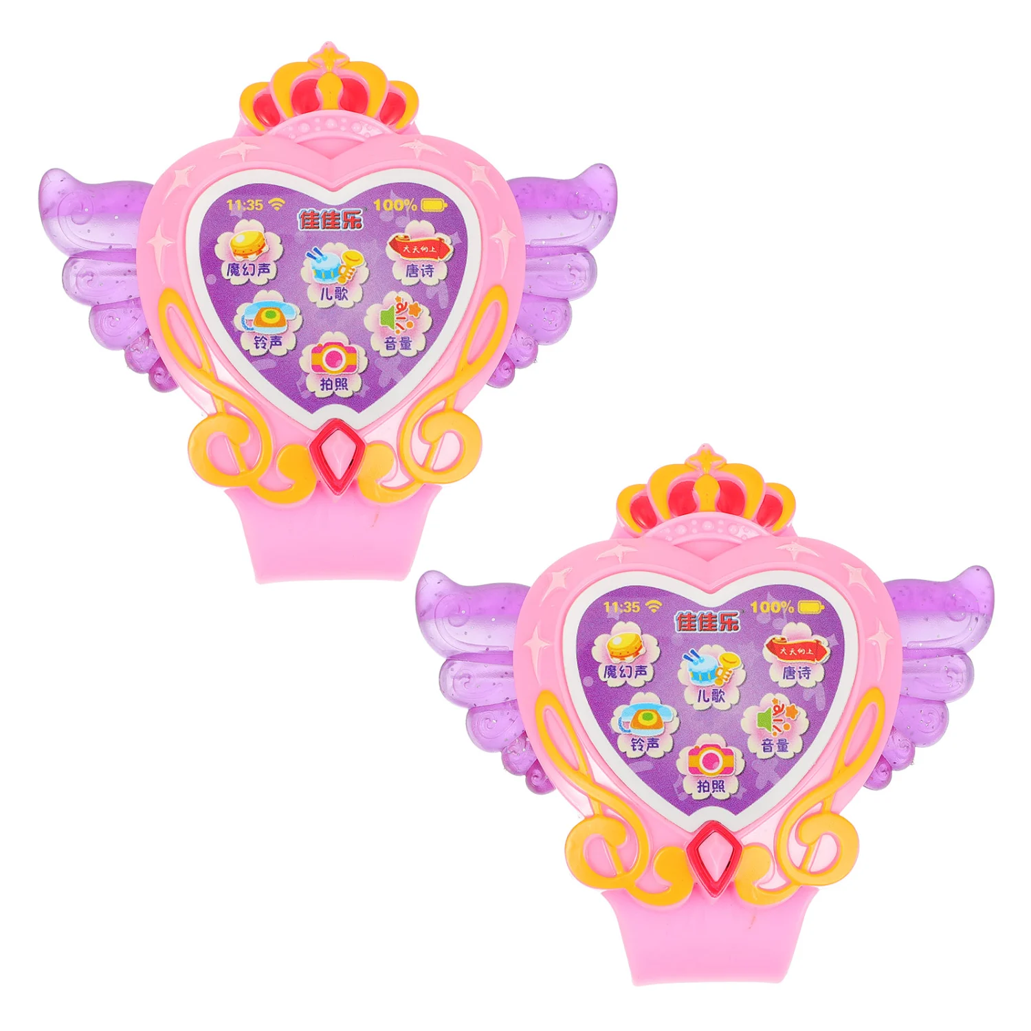 2Pcs Children Watch Adorable Music Watch Lovely Story Watch for Children
