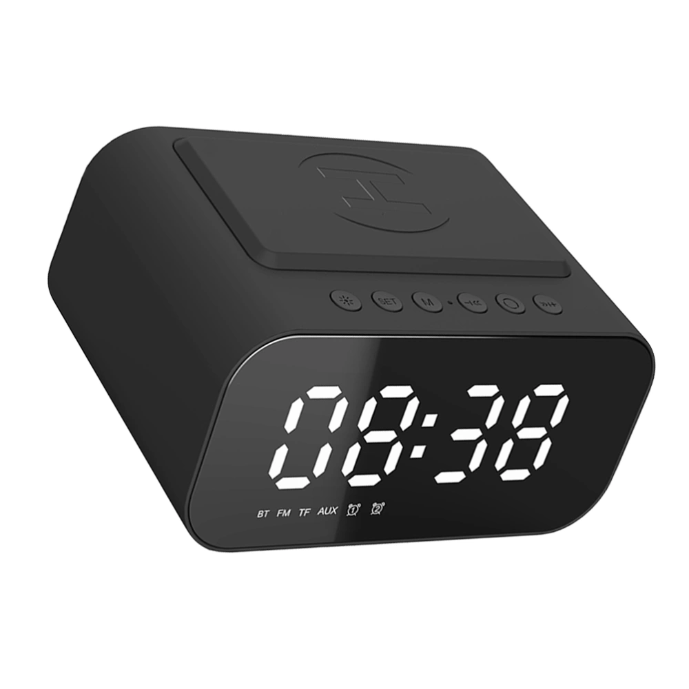 Wireless Speaker Alarm Clock Wireless Charging FM Mirror Surface Clock