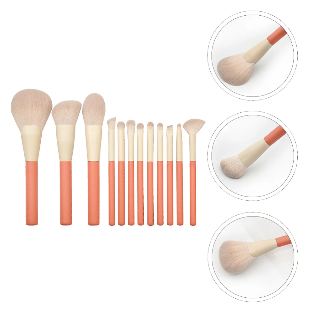 1 Set of 12pcs Professional Cosmetic Brushes Artificial Fiber Makeup Brushes