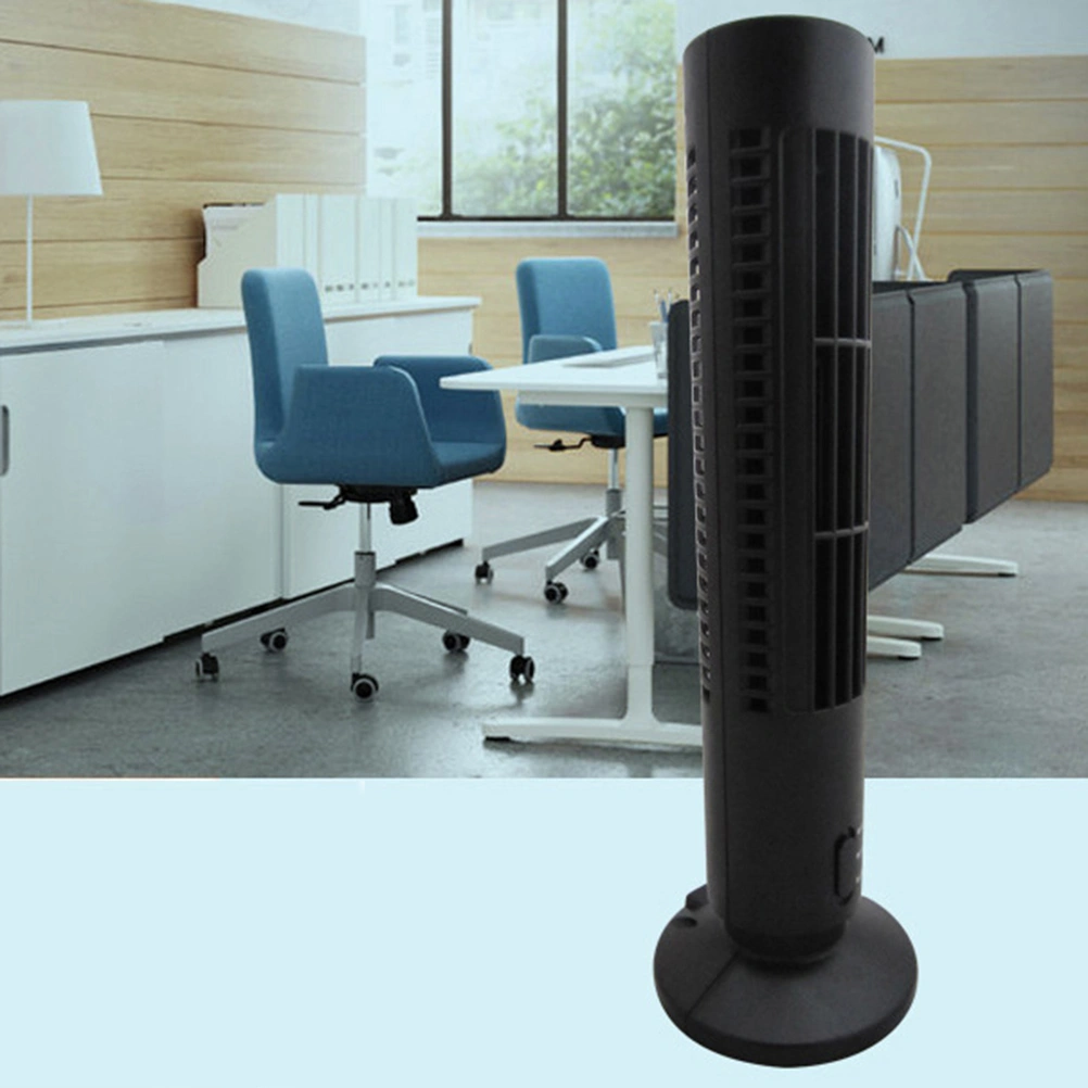Tower Fan Mini Portable USB Cooling Air Conditioning Purifier Tower Fan (Black)