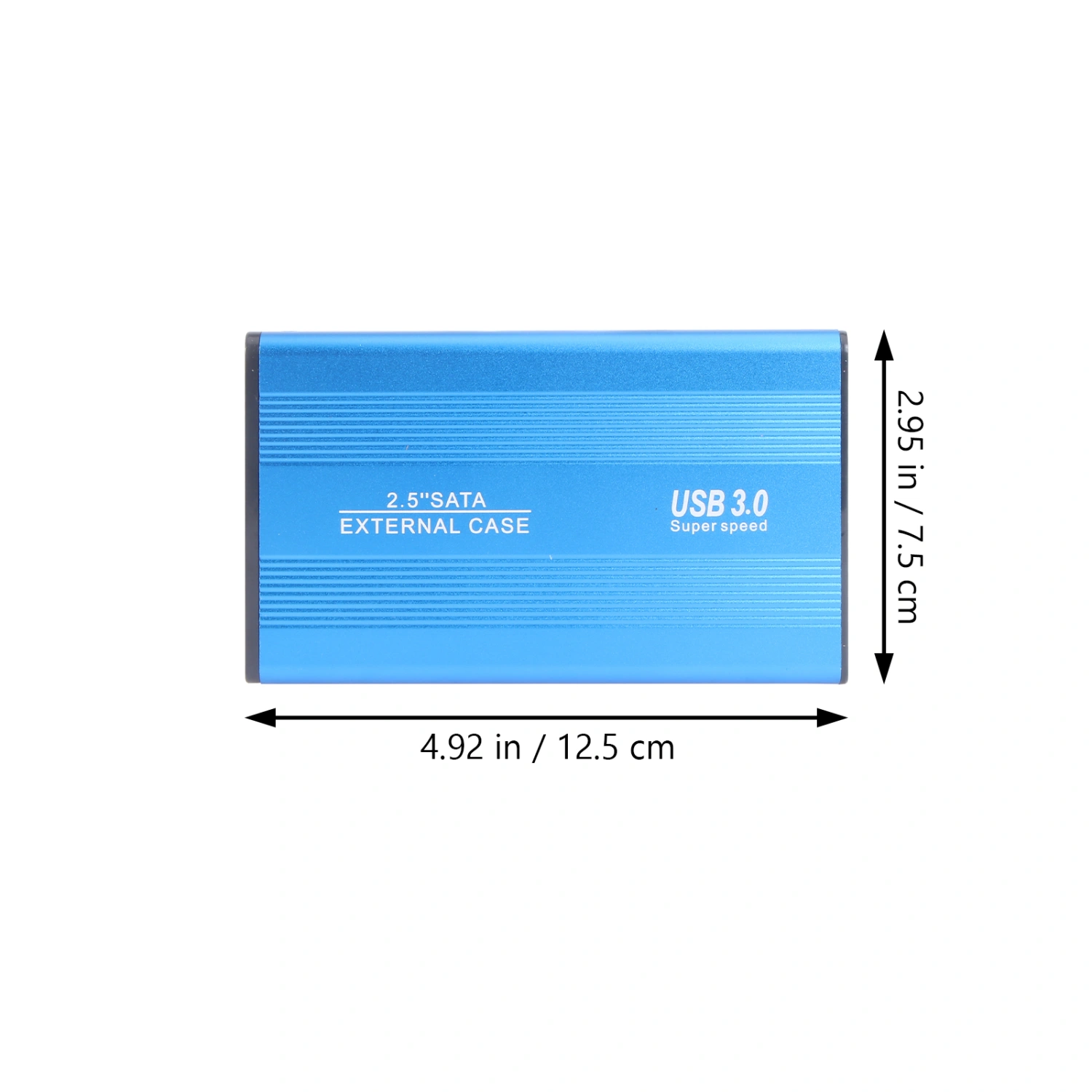 2.5 Inch Sata USB 3.0 Hard Disk Drive External Aluminum Enclosure Case For Windows 7/8/98/ME/2000/XP or OS (Blue)