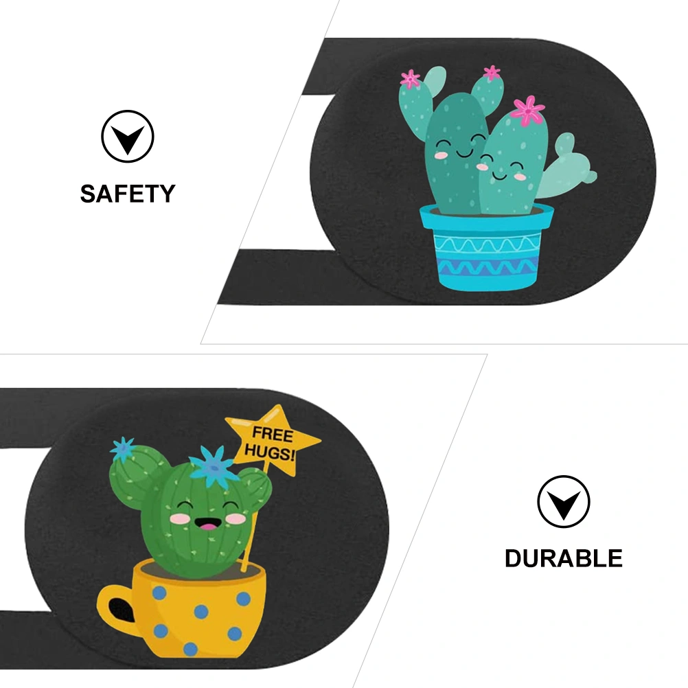 3pcs Cartoon Cactus Camera Cover Slide Phone Webcam Slider Camera Cover