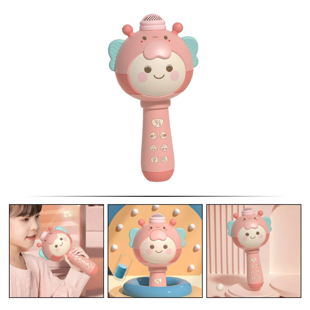 1Set Creative Cartoon USB Microphone Toy Children Wireless Microphone Singing Toy