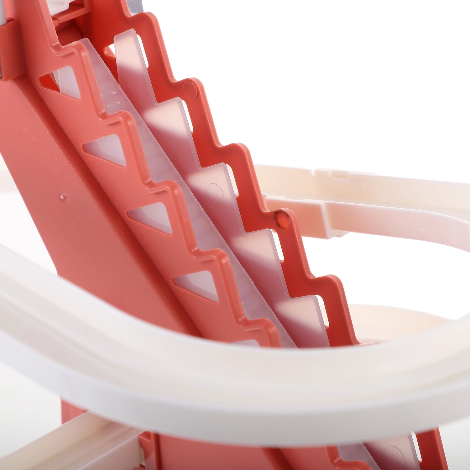 1 Set of Santa Climb Stairs Toy Coaster Toy for Christmas Electric Climb Stair Track Slide Stairs Toy with Lights and Music