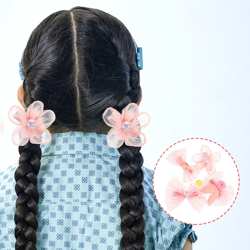 8 pcs Lovely Hair Clips Cute Hair Barrettes Kid Hair Bow Clips Flower Hair Clips for Children