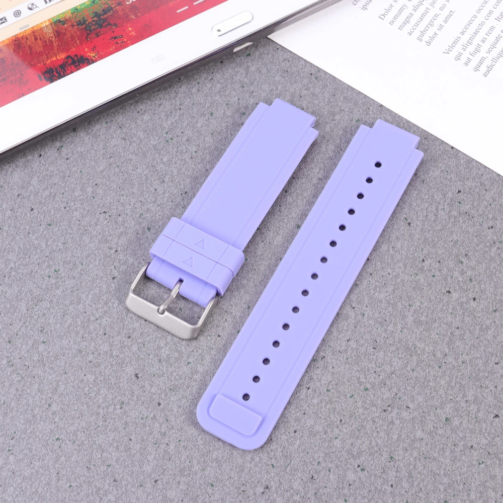 Smart Silicone Watch Band Replacement Silicone Watchstrap Fashionable Wristband Watch Strap Compatible for Garmin Vivoactive Light Purple