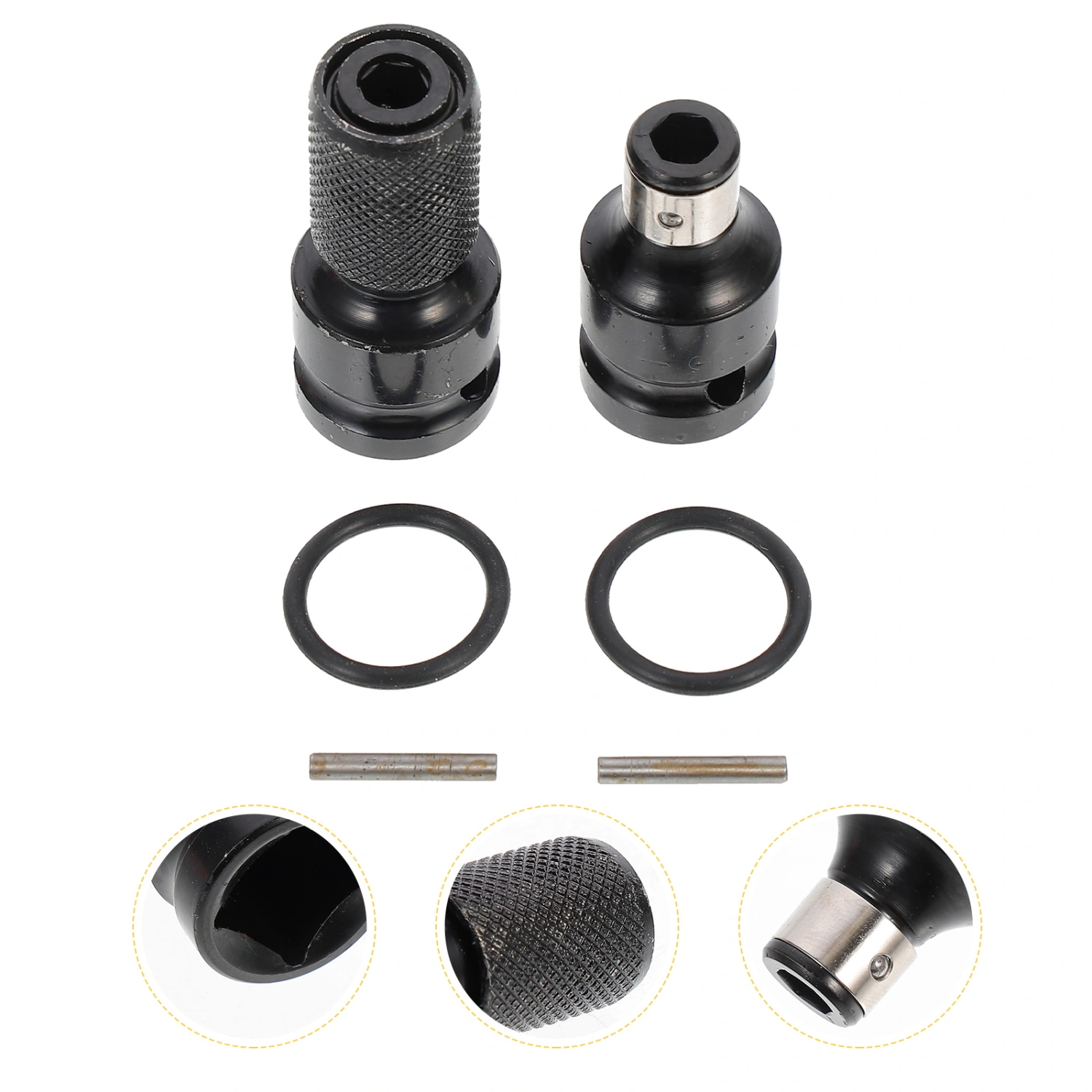 2Pcs Impact Wrench Adapters Drill Chuck Quick Release Converter Adapters