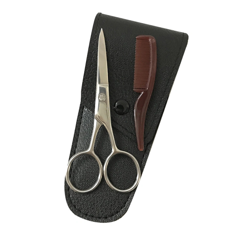 1 Set Eyebrow Scissor Mustache Eyebrow Trimmer Stainless Steel Shear Cutter Care Accessary