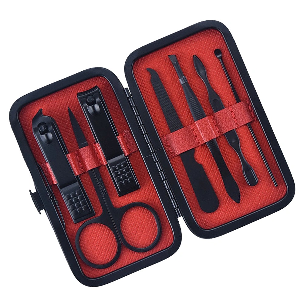 7pcs of One Set Stainless Steel Nail Scissors Durable Manicure Kit Nail Clippers Portable Nail Clippers Trimmer for Man Woman