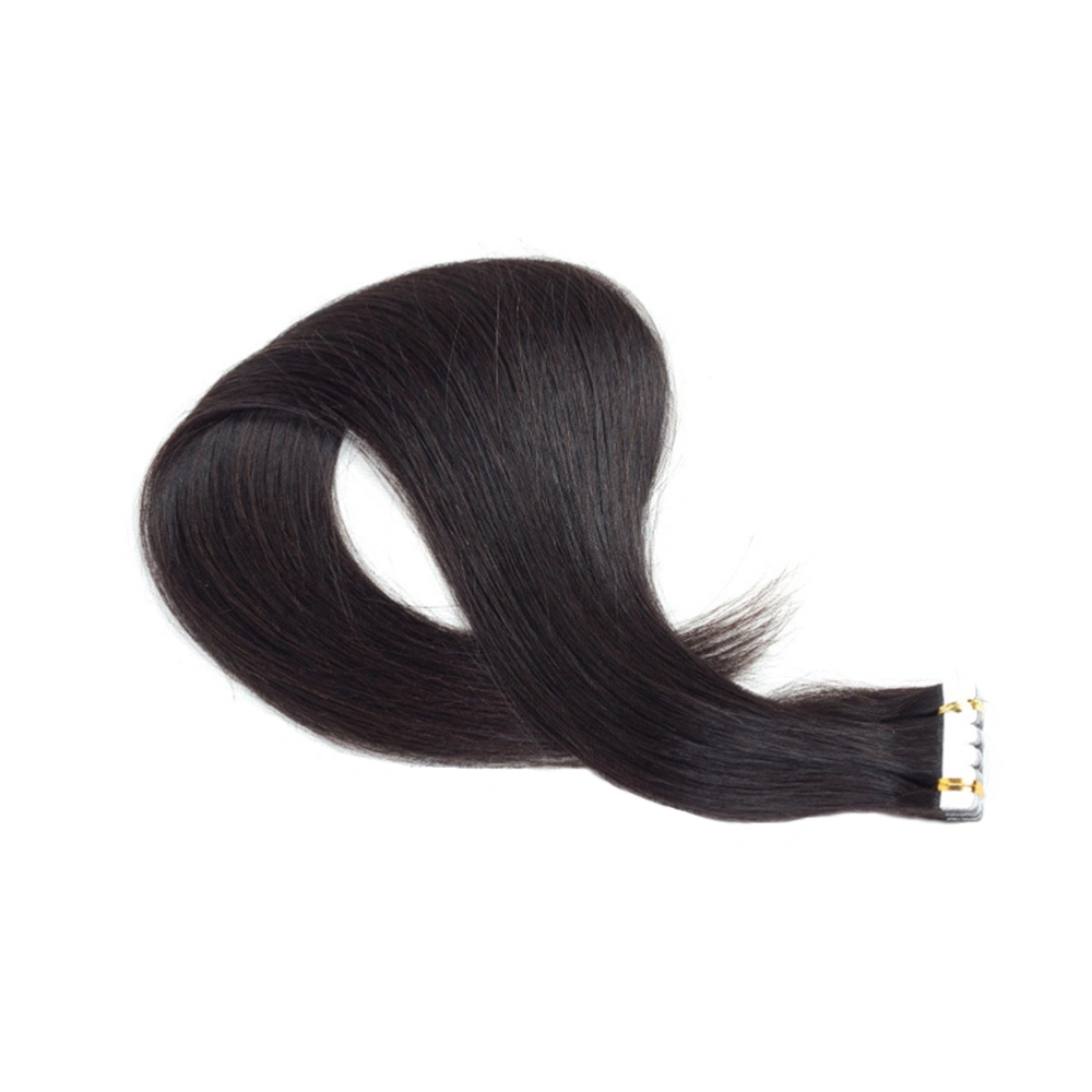 50cm Tape In Virgin Human Hair Extensions Human Hair for Women Beauty (Black Remy Hair)