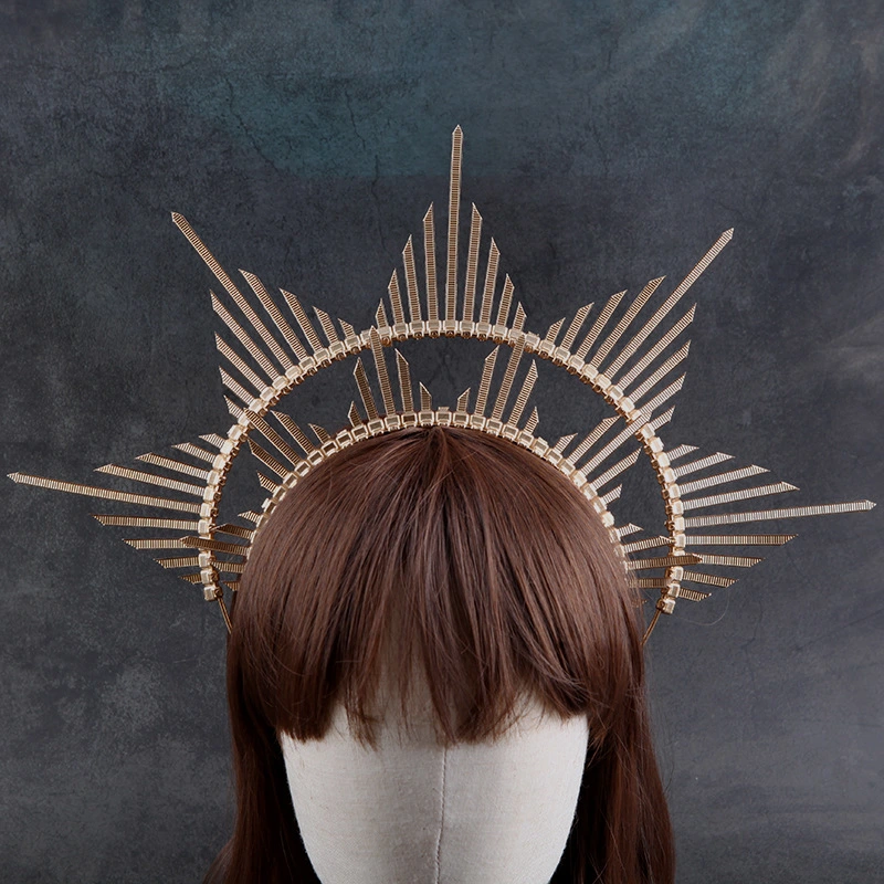 Sunburst Headband Goddess Crown Women Headpiece Headband Gothic Crown Headband