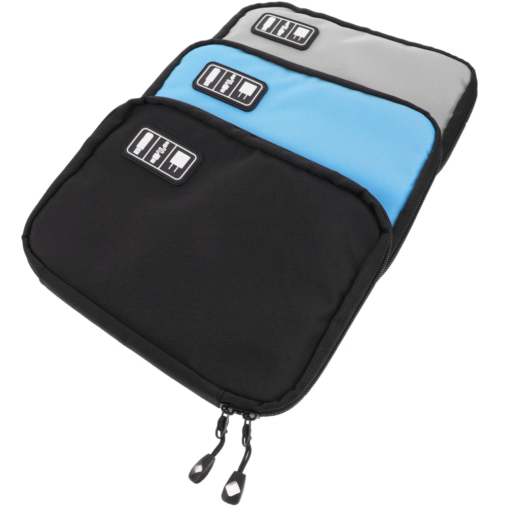 3pcs Electronic Organizer Bag Cable Carrying Case Travel Digital Bag Organizer