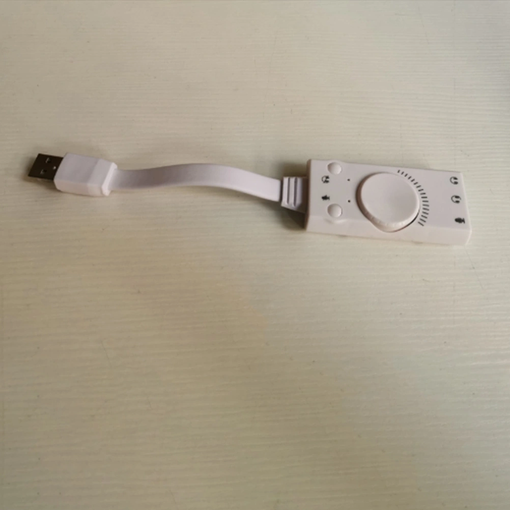 1Pc Sound External USB3.5 Audio Sound Adapter Free Drive Independent Sound for Computer (White)