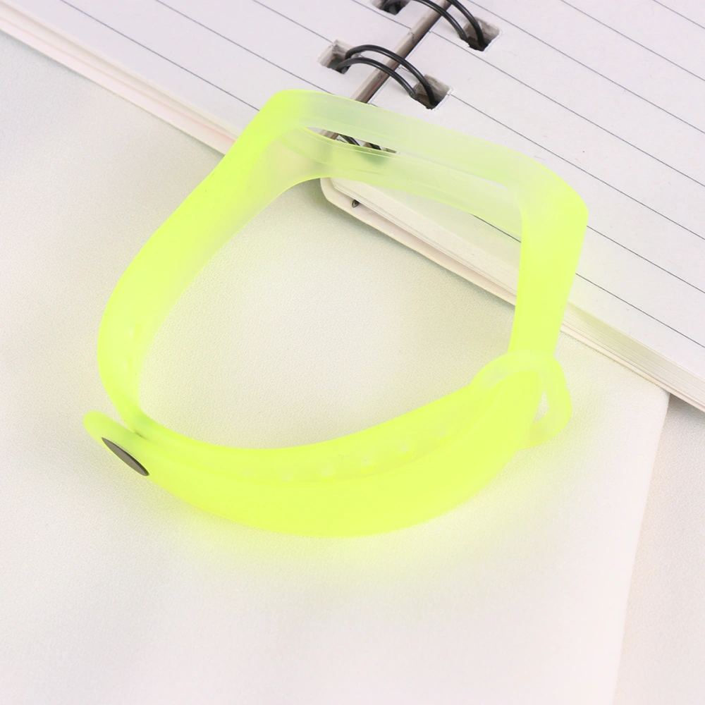 Transparent Watchstrap Jelly Style Fashion Watch Band Strap Replacement Quick Release Wristband Bracelet Strap Watch Strap Compatible for Xiaomi 3/4 (Transparent Green)