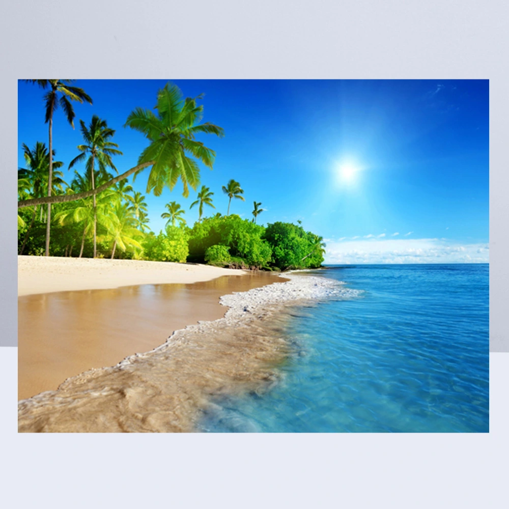 Beach Photo Studio Background Cloth 3D Seaside Photography Backdrop Wall Props 90x150cm (1725)