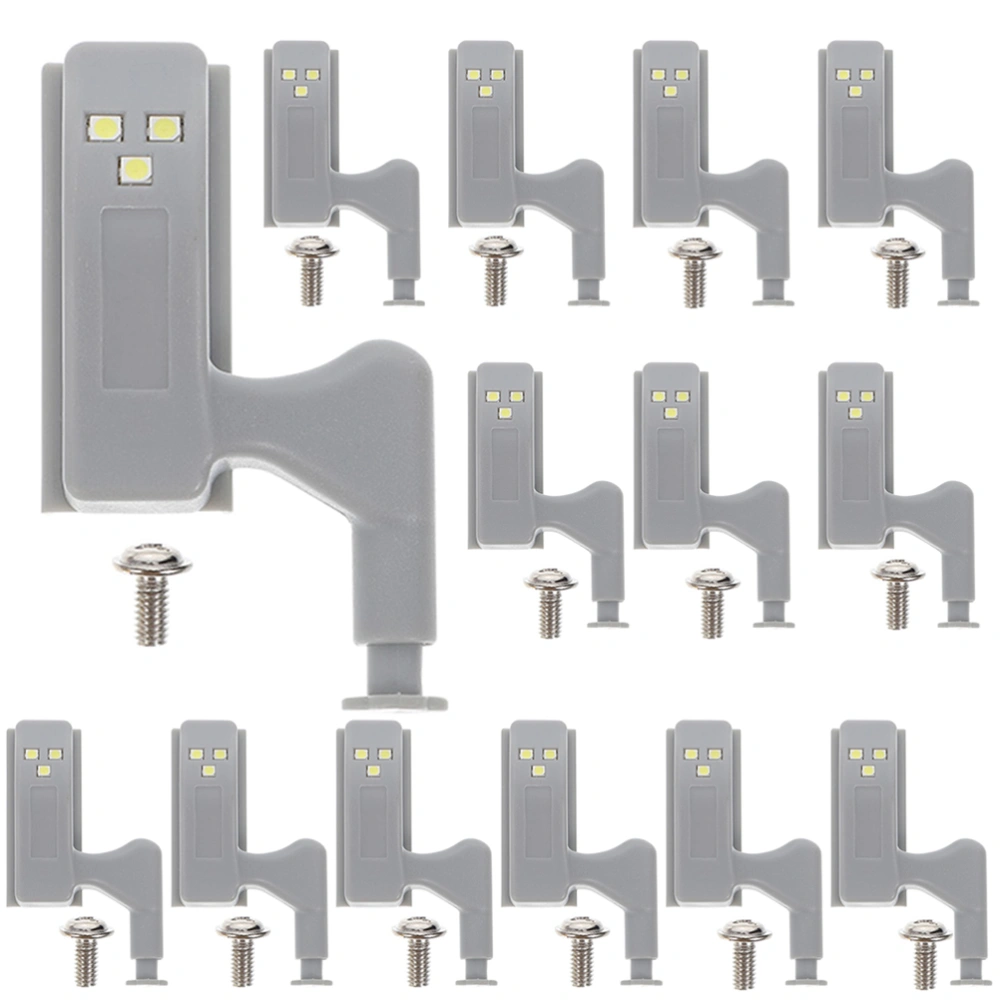 20pcs Cabinet Hinge Lights Cupboard LED Light Furniture Cabinet Door Sensor Lights with Screws