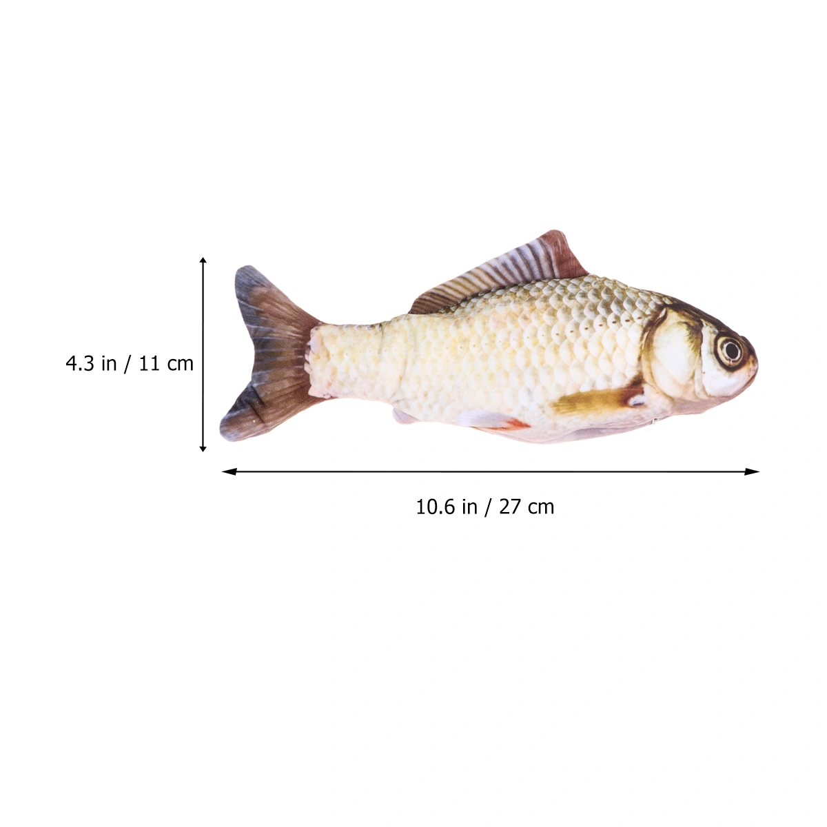 USB Recharging Artificial Fish Toy Electric Fish Cat Playing Fish Toy Kitten Teaser Funny Jumping Fish Toy (Khaki Grass Carp)