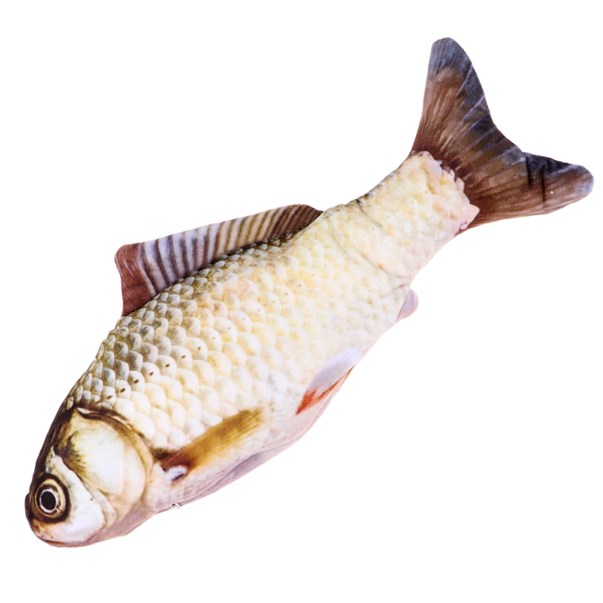 USB Recharging Artificial Fish Toy Electric Fish Cat Playing Fish Toy Kitten Teaser Funny Jumping Fish Toy (Khaki Grass Carp)