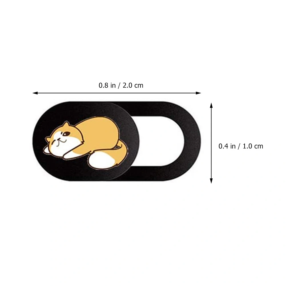 6Pcs Webcam Cover Slide with Lovely Cat Pattern Web Camera Blocker Ornament