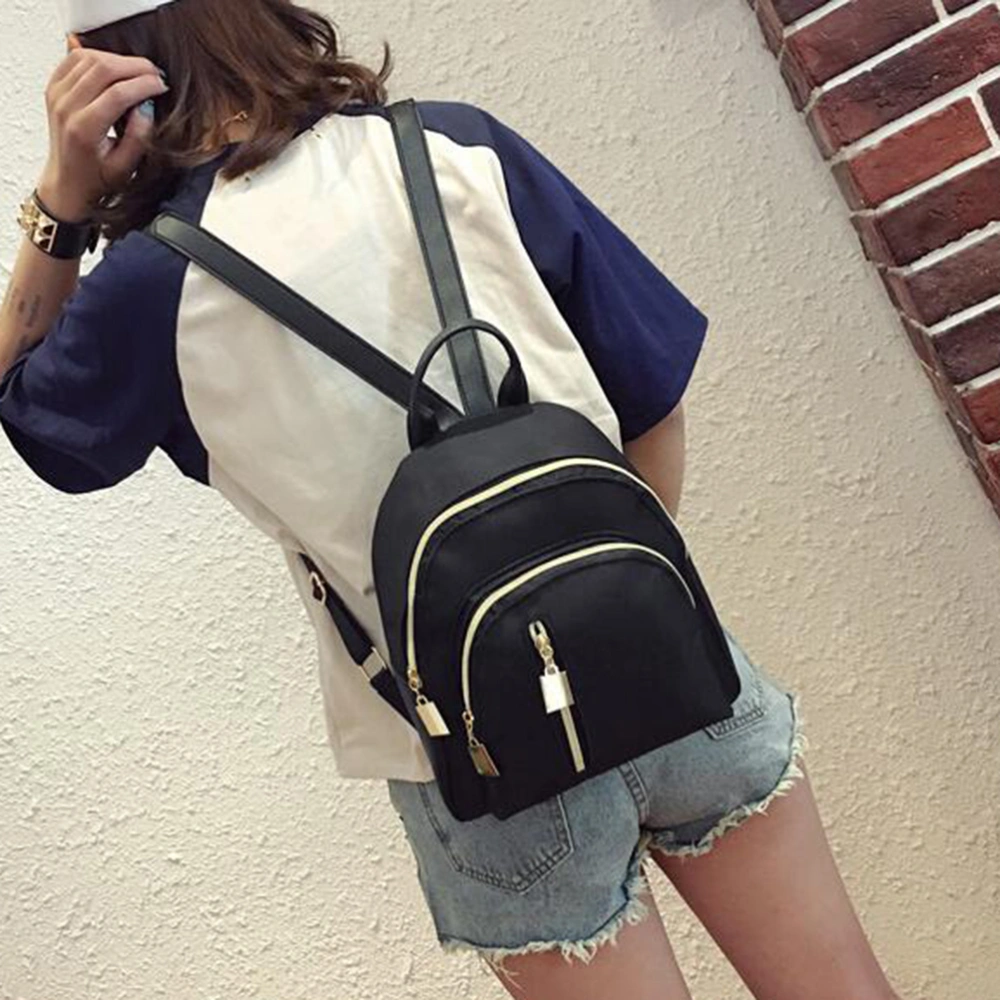 1PC Zipper Backpack Mini Nylon Multifunction Shoulder Bag for Lady Girls Women Black