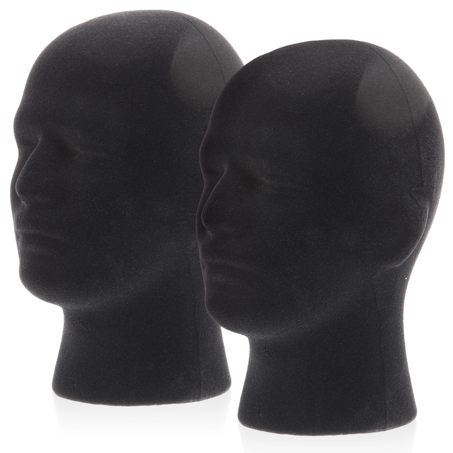 2Pcs Wig Display Heads Male Foam Mannequin Wig Stand Wig Holder Hat Display Stand