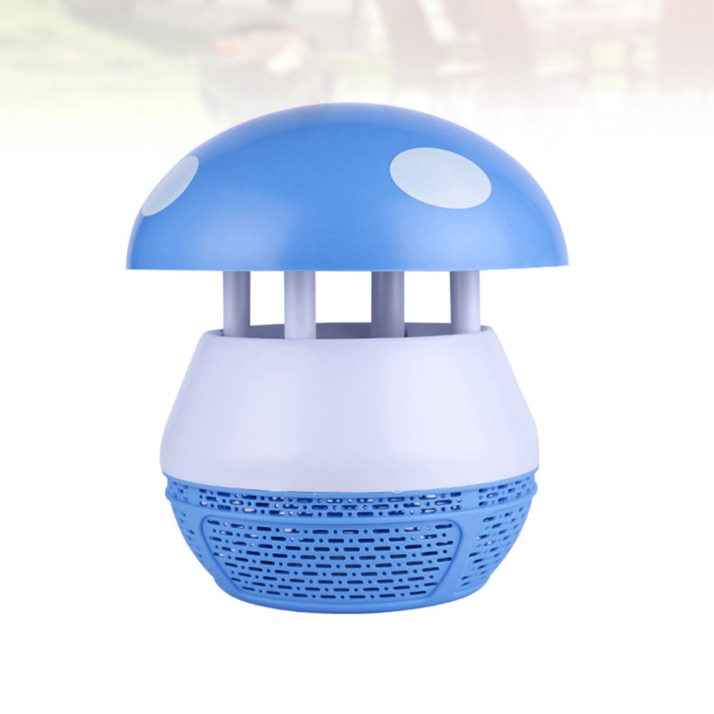 Household Inhalation Mosquito Repellent Led Photocatalyst Mushroom Mosquito Lamp (Blue 6 LEDs with Switch USB Charging)