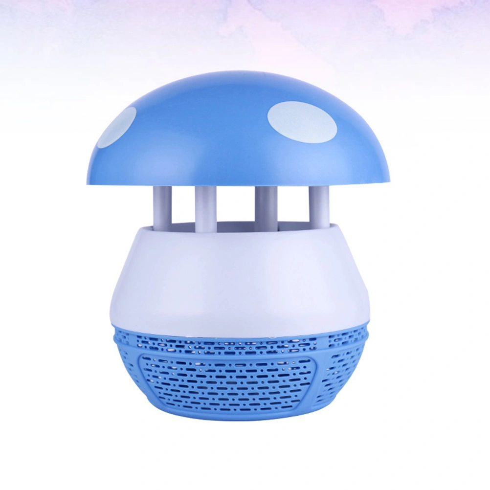 Household Inhalation Mosquito Repellent Led Photocatalyst Mushroom Mosquito Lamp (Blue 6 LEDs with Switch USB Charging)