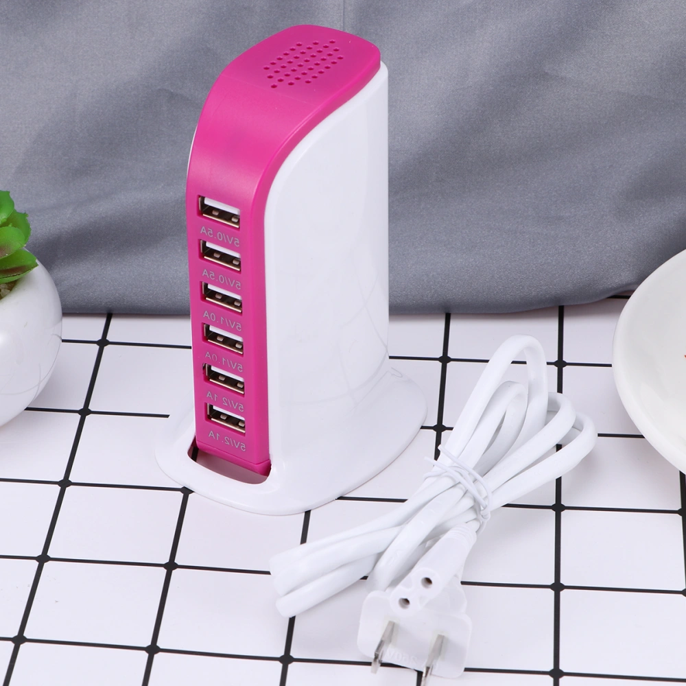 Rosy 30W Multi 6 Port USB Charger 6A Rapid Charging Station Desktop Travel Hub Original US Plug