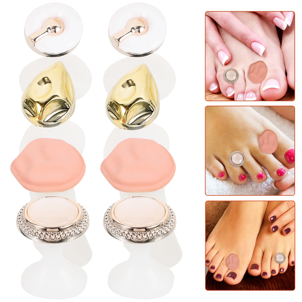 8 pcs Silicone Toe Separators Small Toe Separators Decorative Toe Spacers Pedicure Toe Separators