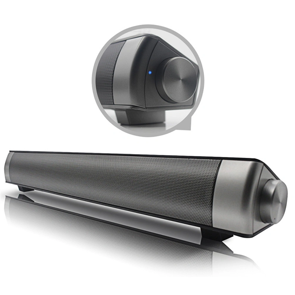 TV Sound Bar HIFI Mini SubwoofSpeaker Home TV Soundbar TF Speaker (Black)
