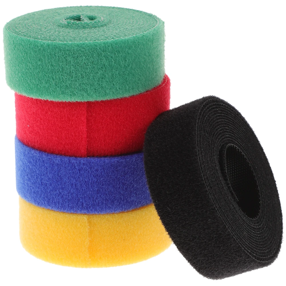 5 Rolls of Sticky Cord Organizer Strip Self-AdhesiveCable Ties Straps Cord Organizer Straps