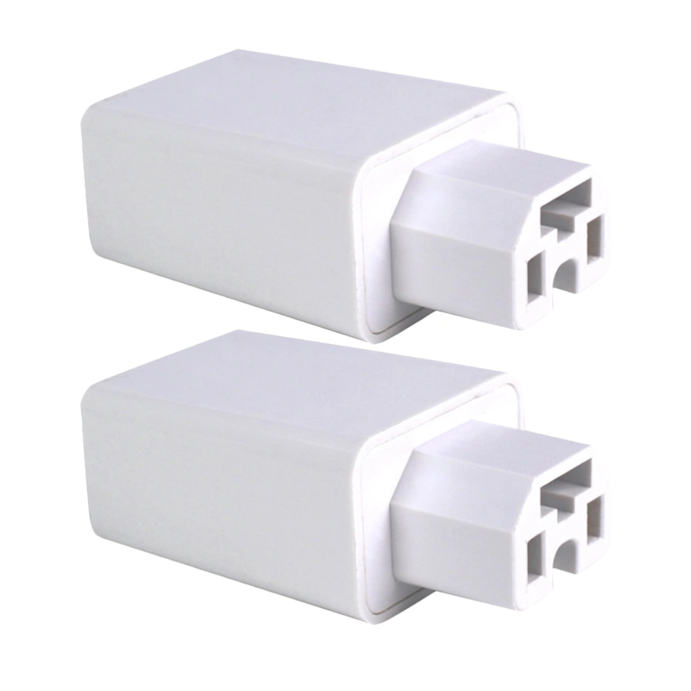 2Pcs 48V/60V/72V Professional USB PowerPort Wall Adapter Universal Charger Adapter Plug for Car(White)