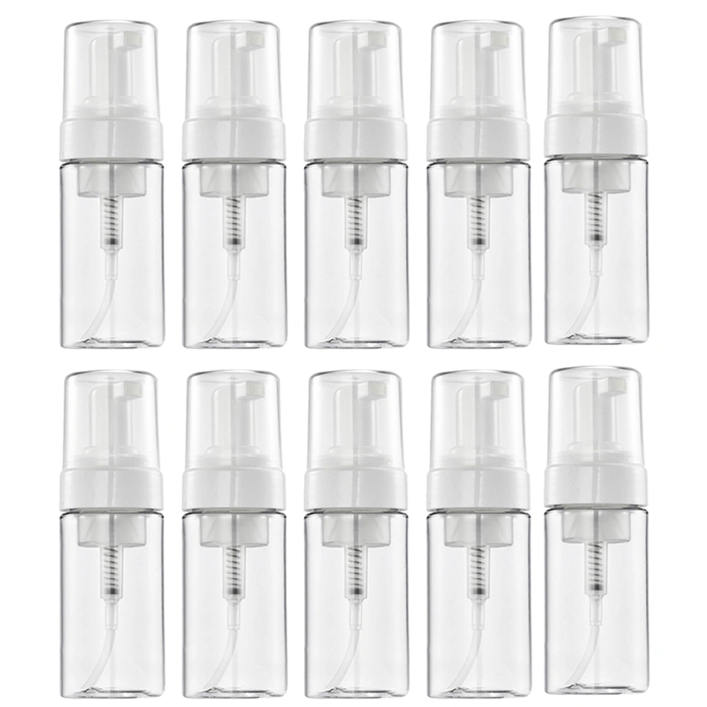 10pcs Portable Sparkling Bottles Makeup Pump Bottle Empty Bottles Transparent Subpackaging Bottle for Daily Use (100ml)