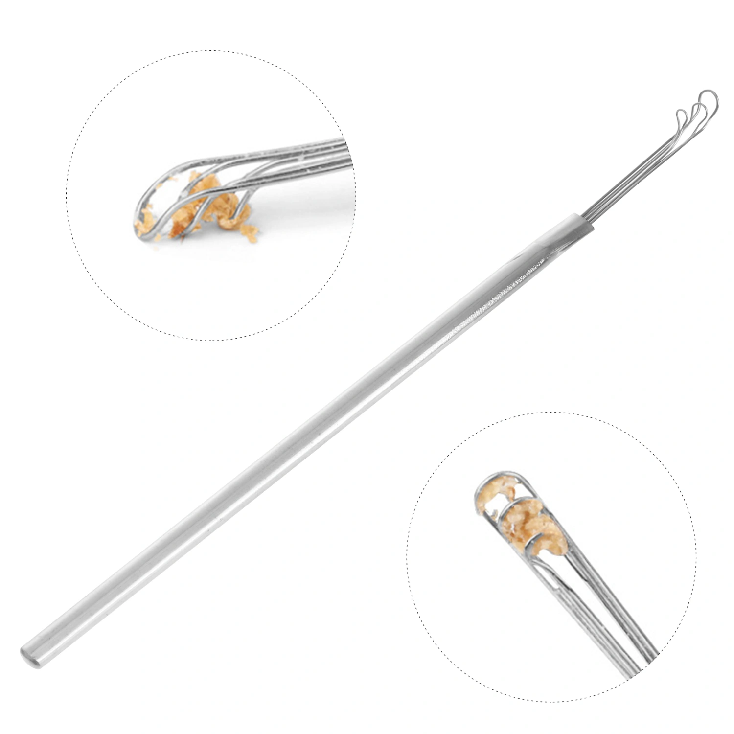 2Pcs Stainless Steel Trinity Earpicks Metal Portable Ear Scoops Ear Wax Removal Tools Ear Cleaner for Adults