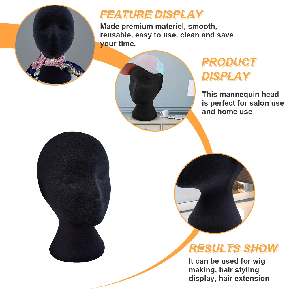 Foams Mannequin Head Simulated Mannequin Wig Hat Stand For HomeSalon
