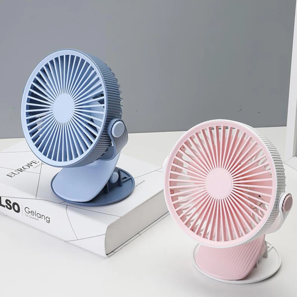 USB Desktop Clip 2 in 1 Fan Clip Mini Fan Student Dormitory Portable Electric Fan (Pink)