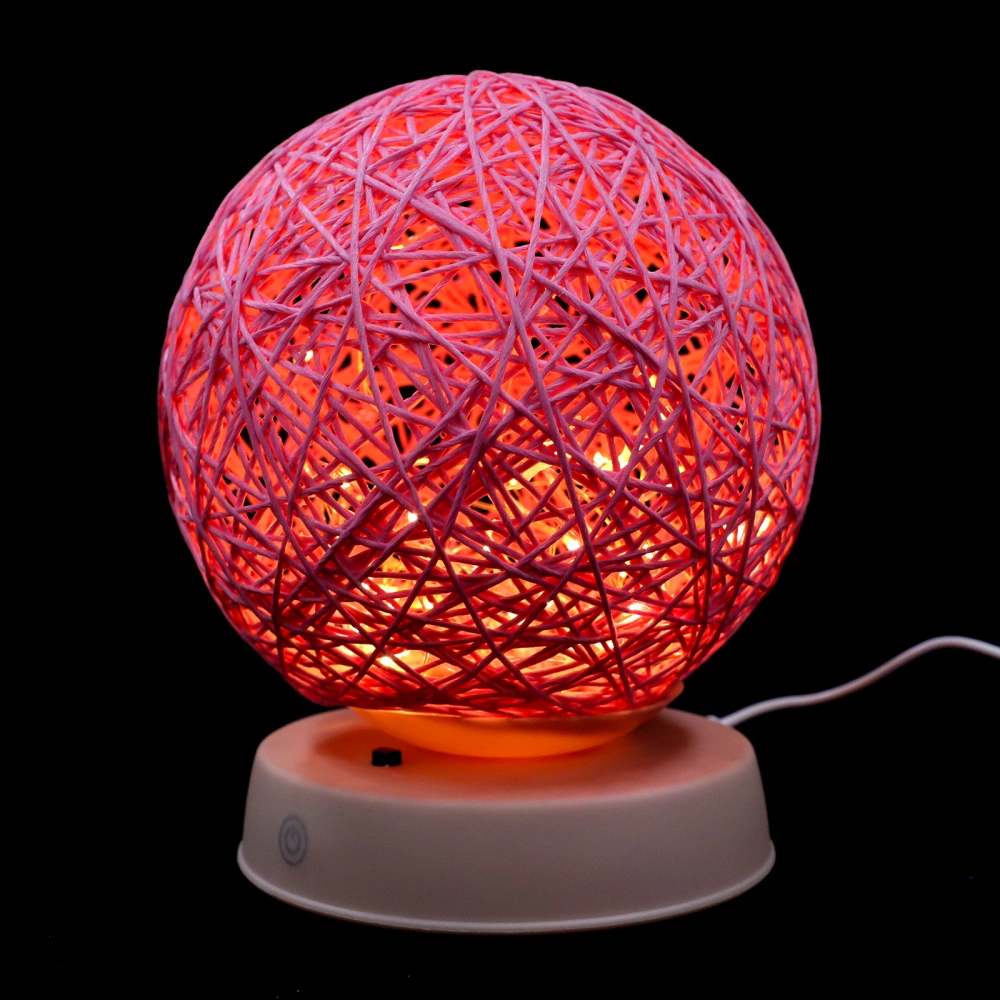 1pc Creative Rattan Ball Night Light Rattan Weaving Lamp Room Lamp Ornament