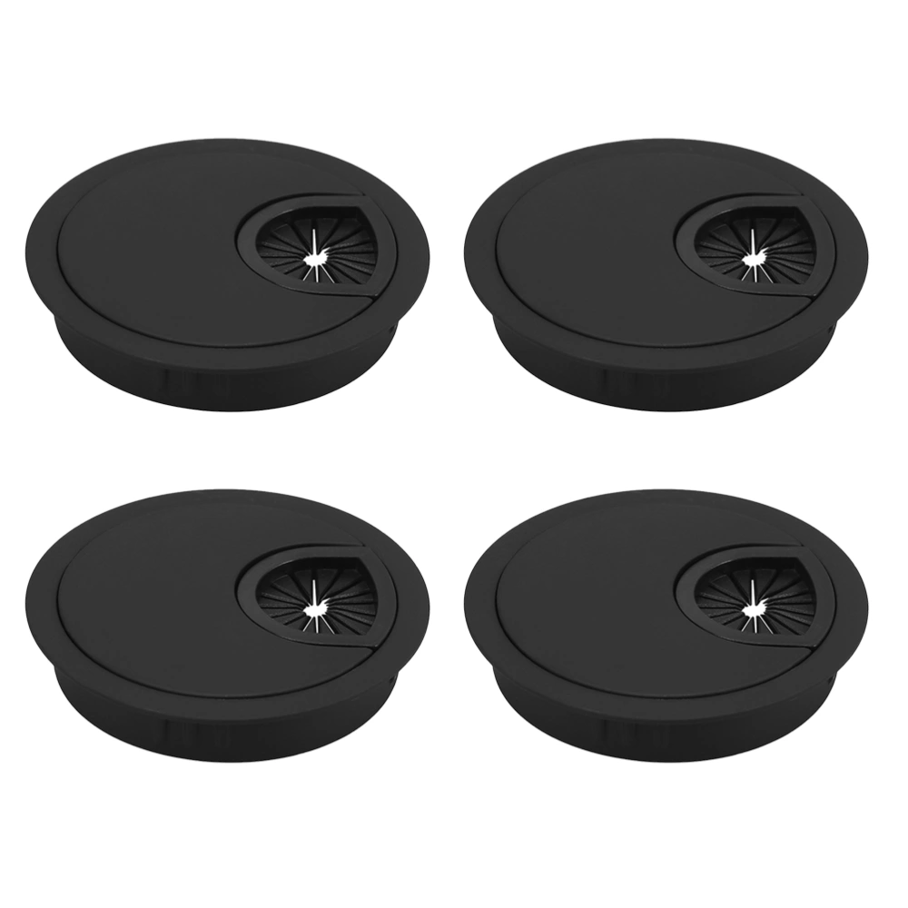 4pcs Table Round Cable Box Useful Data Line Organizer Box Cable Hole Cover