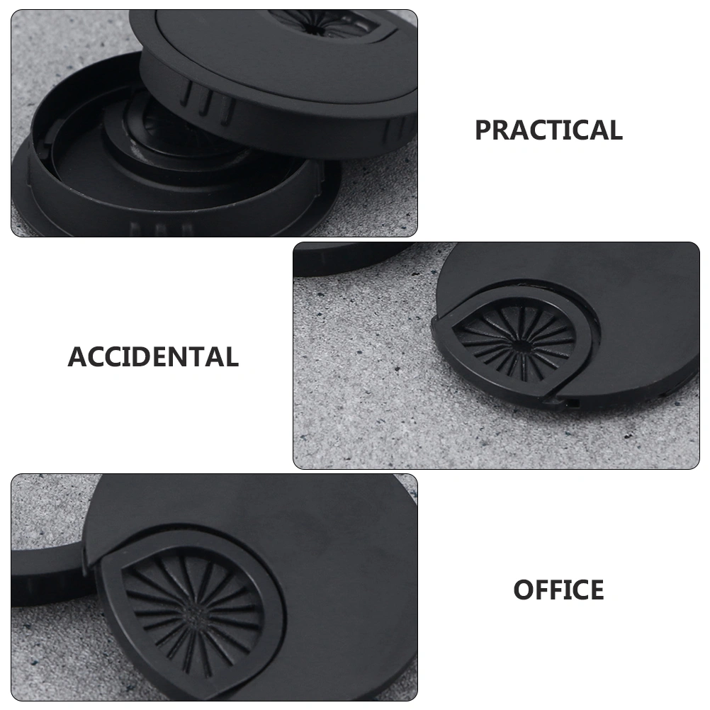 4pcs Table Round Cable Box Useful Data Line Organizer Box Cable Hole Cover
