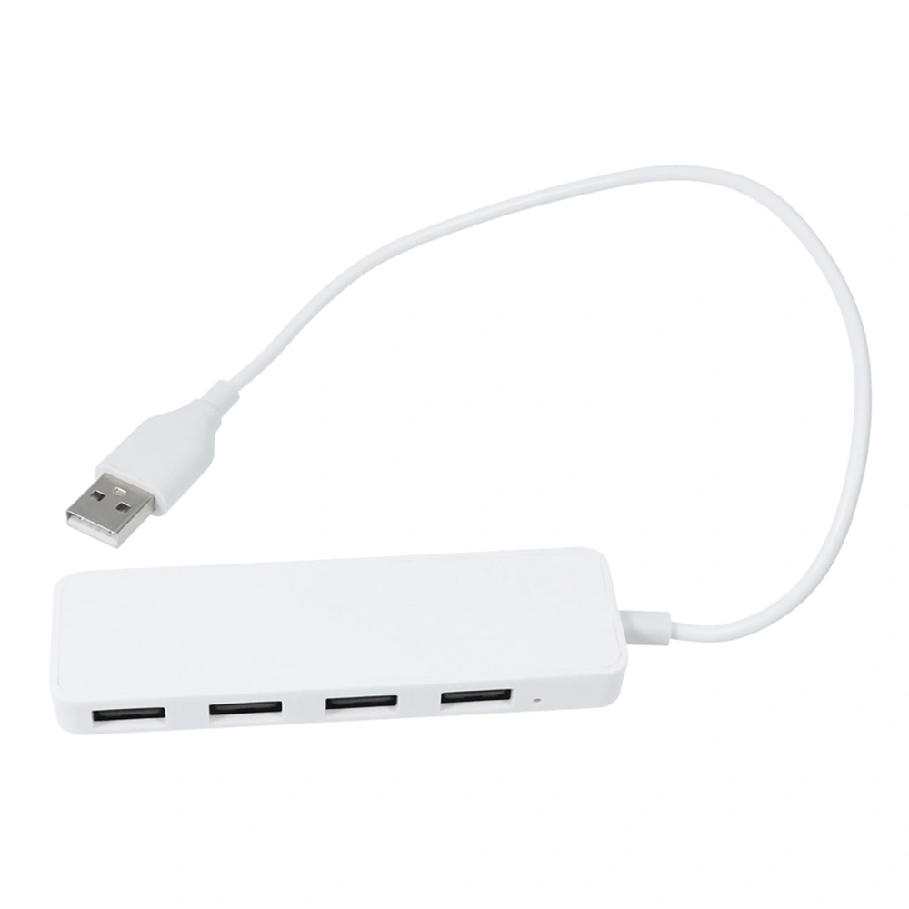 High USB 2.0 4 Ports Hub Extension Splitter Adapter Converter for Laptop PC Computer Charger (White)