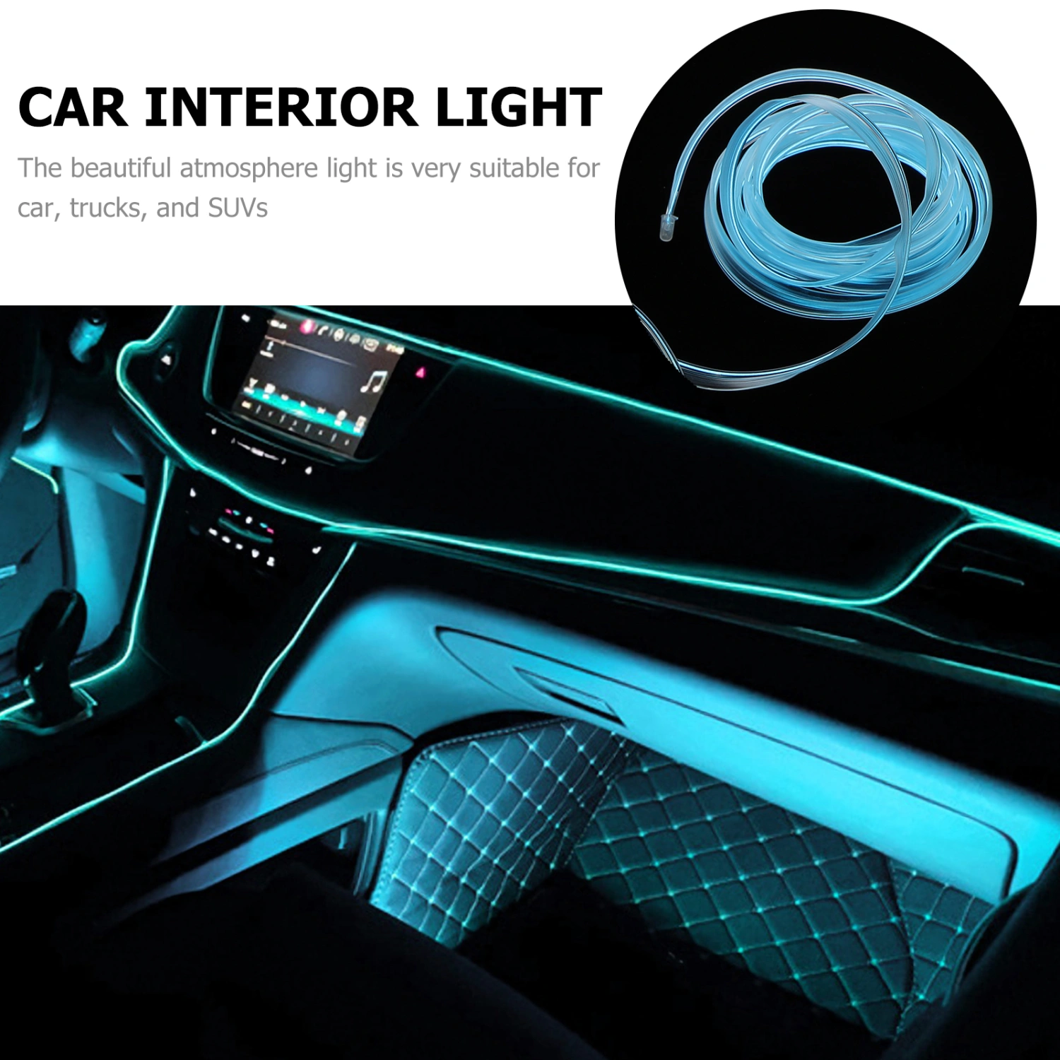 1pc Vehicle Atmosphere Lamp Car Interior Ambient Light Modified Light Strip