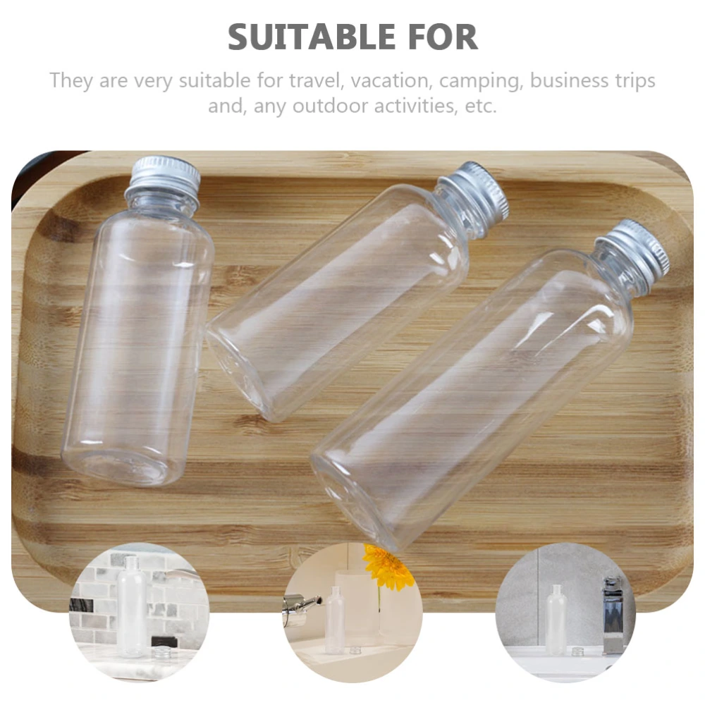 20Pcs Transparent Cosmetics Bottle Aluminum Lid Empty Bottle Liquid Dispenser