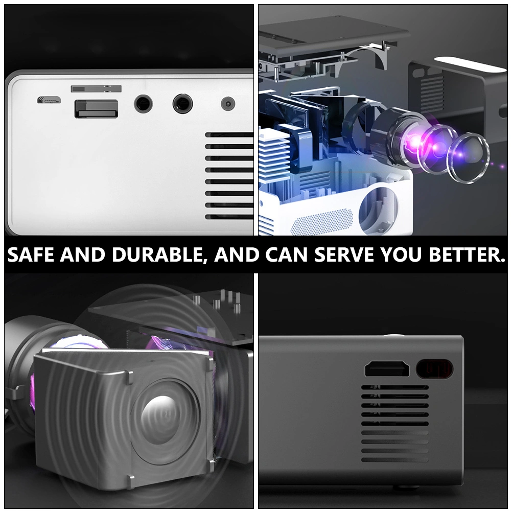 Telecontrol Projector Portable Media Projector Home Movie Player with US Plug