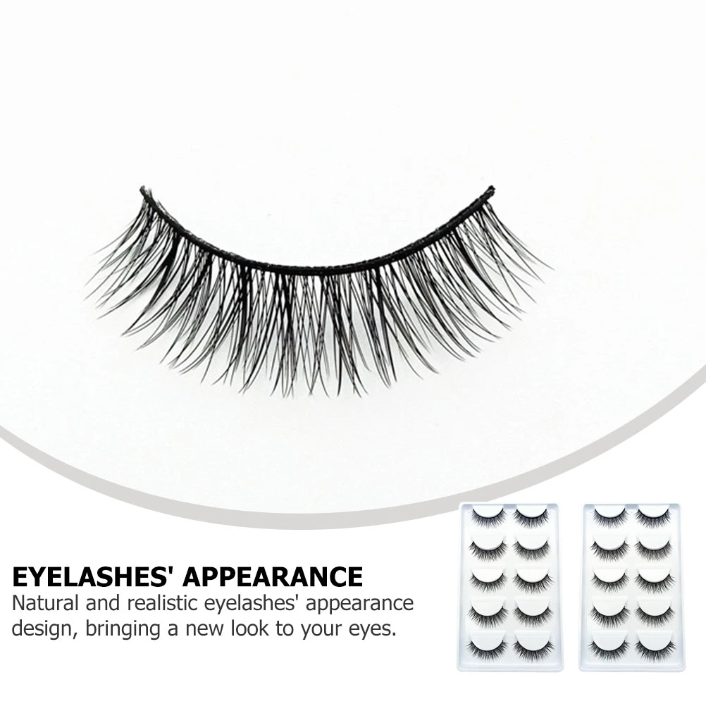 10 Pairs Realistic False Lashes Girl Beauty Eyelashes Makeup False Eyelashes