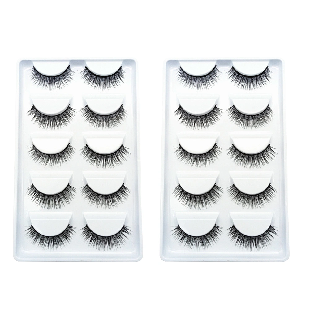 10 Pairs Realistic False Lashes Girl Beauty Eyelashes Makeup False Eyelashes