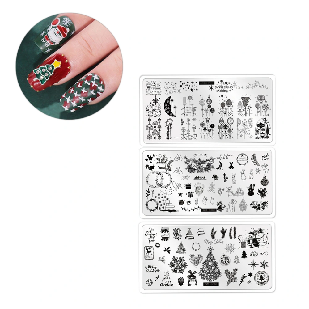 Nail Stamping Art Sticker Christmas Elements Design Nail Art Tool Supplies for Nail Salon