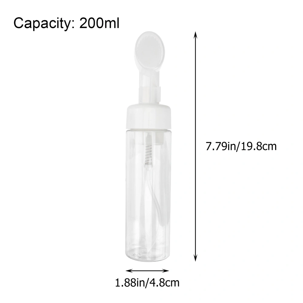 2pcs Transparent Plastic Foaming Bottles Portable Sub Bottles Brush Bottles