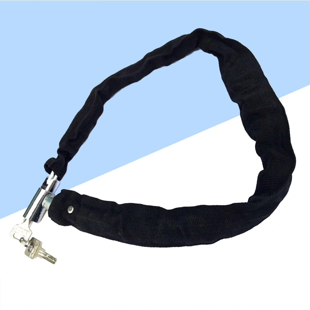 1 Pc Bike Lock Lock Security Bike Chain Lock Anti-Theft Bike Lock Chain with Keys for Bike Motorcycle Electromobile (Black)