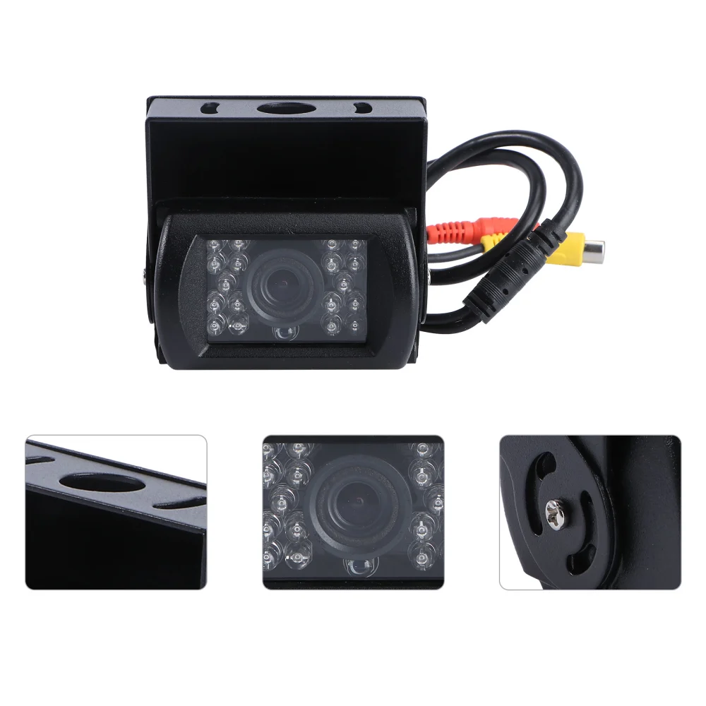 DC 12-24V Rear Reverse Camera for Car Truck Van Bus Caravan (Black)