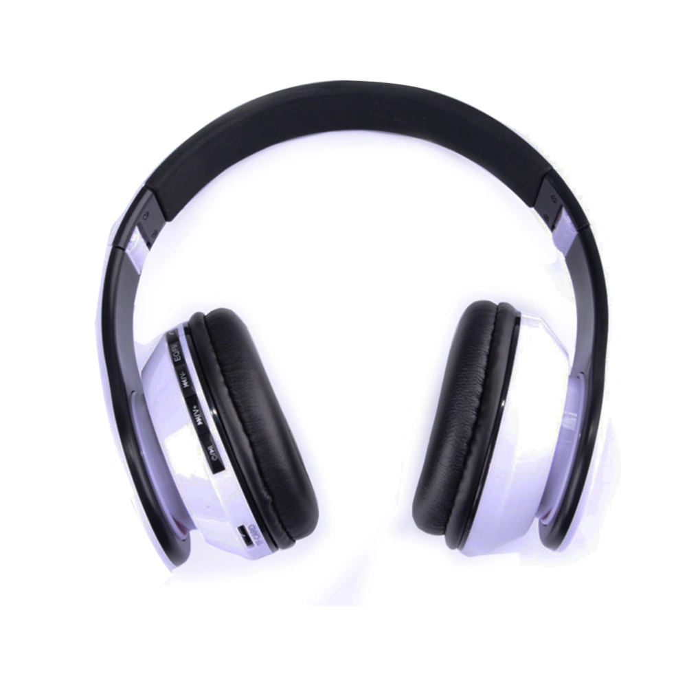 AT-BT809 Foldable WirelessStereo Headphone Headset with Mic / FM / TF (Black+White)